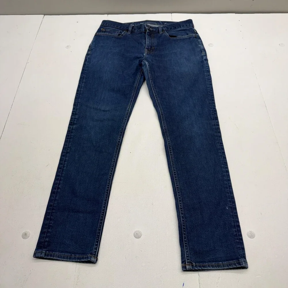 Banana Republic Traveler Jeans Mens 30x30 Blue Slim Straight Stretch Denim Pants